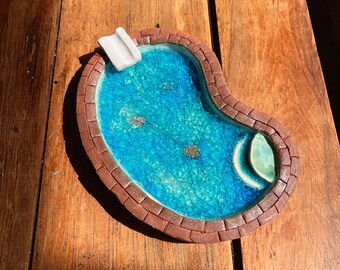 Ceramic Swimming Pool Ashtray - Etsy