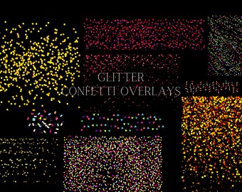 Glitter Overlay, Sparkle Overlay, Ombre Glitters, Glitter Confetti