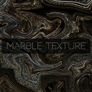 May include: Abstract marble texture with swirling patterns in shades of black, brown, and grey. The image features the text "MARBLE TEXTURE" in white, centered at the bottom. The design resembles natural stone.