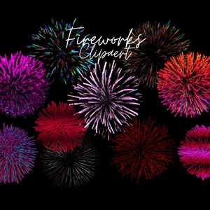 Holiday Fireworks, Fireworks Overlays, Fireworks Clipart, Wedding Fireworks, New Years Eve, Fireworks photoshop overlays