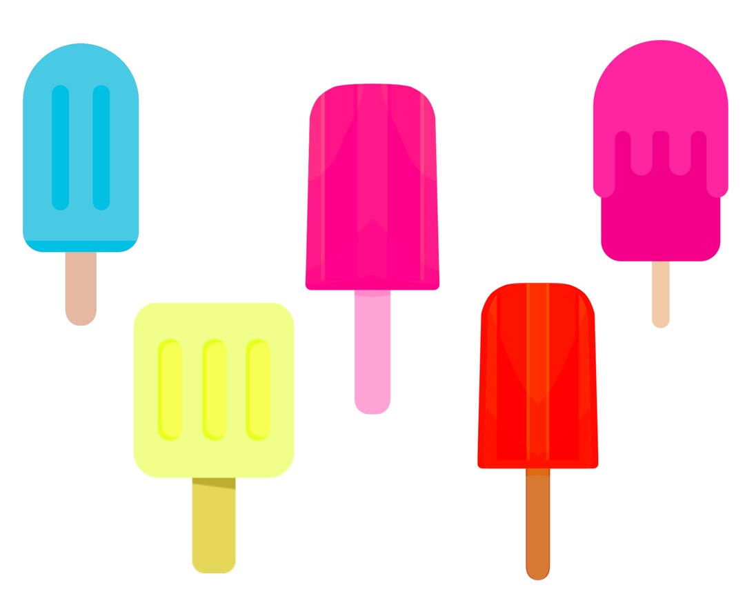 Popsicles Clipart, Ice Lolly, Ice Pop, Dripping Popsicle, Ice Cream ...