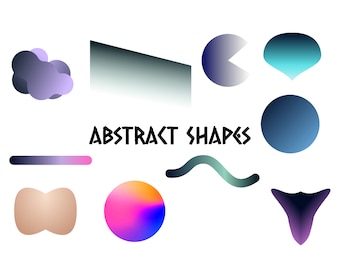 Abstract Shapes Clipart, Abstract Organic Elements, Abstract Elements,Organic Abstract Shapes,Abstract Modern Shapes,Abstract Shape Elements