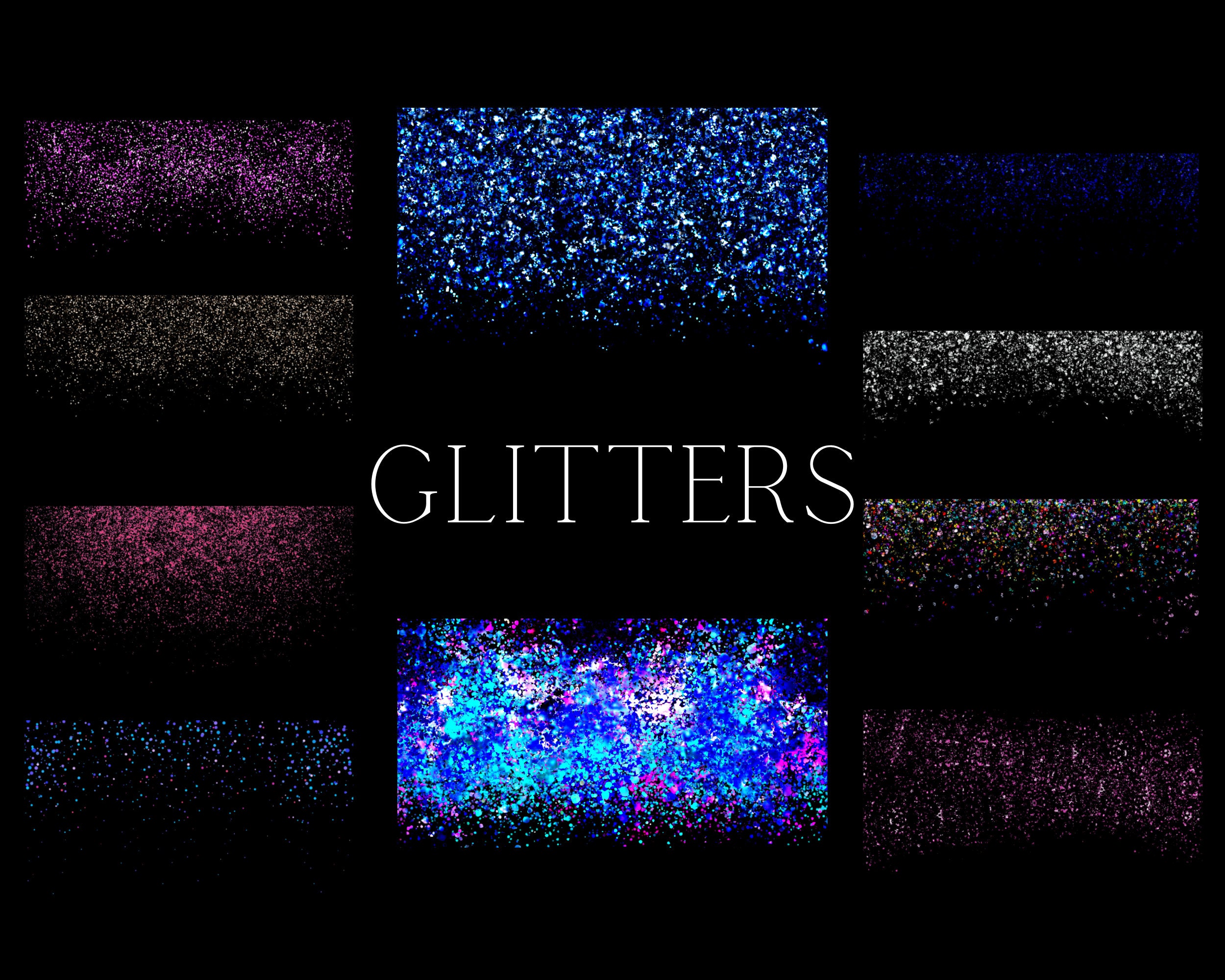 Glitter Overlay Sparkle Overlay Ombre Glitters Glitter Etsy