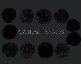 Abstract Shapes Clipart, Abstract Organic Elements, Abstract Elements,Organic Abstract Shapes,Abstract Modern Shapes,Abstract Shape Elements