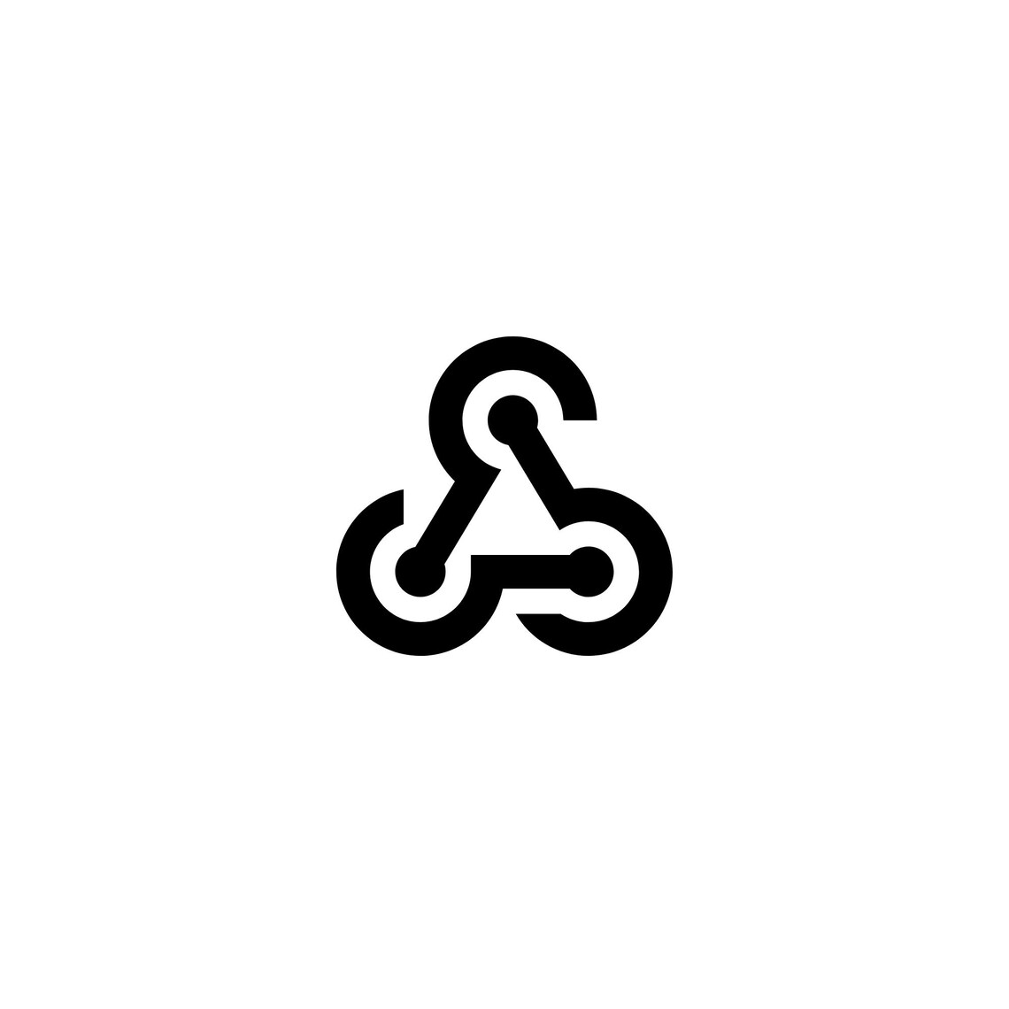 Black Webhook Connection and Data Flow Symbol - Etsy
