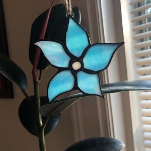 Blue Flower Stained Glass