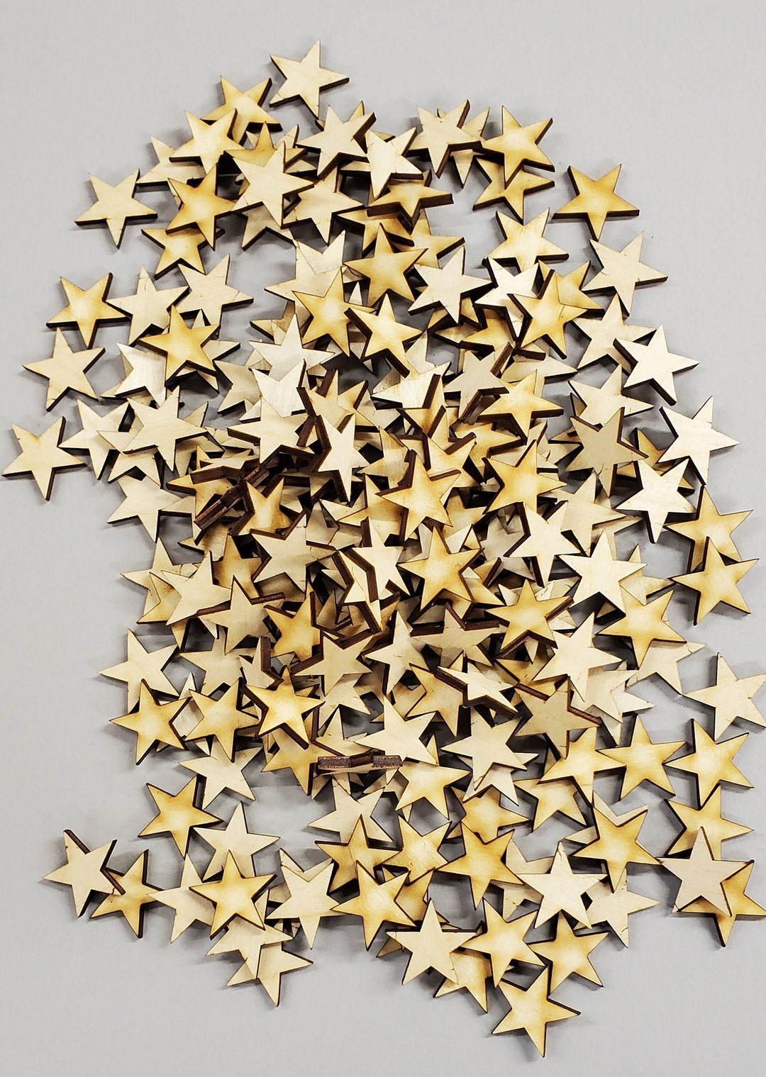 Wooden Star Cutouts Laser Cut Baltic Birch 1 / 2 / 3 Crafting Supplies
