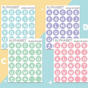 Grande feuille d’autocollants alphabétique - Printemps - 30 autocollants - Planificateur, étiquettes, organisation, bullet journaling, Déco, Polco