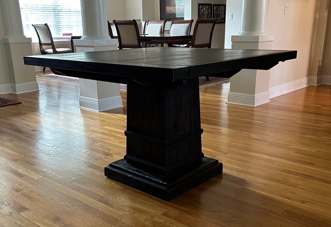 Two Rustic Java Wood Dining Room Tables Etsy