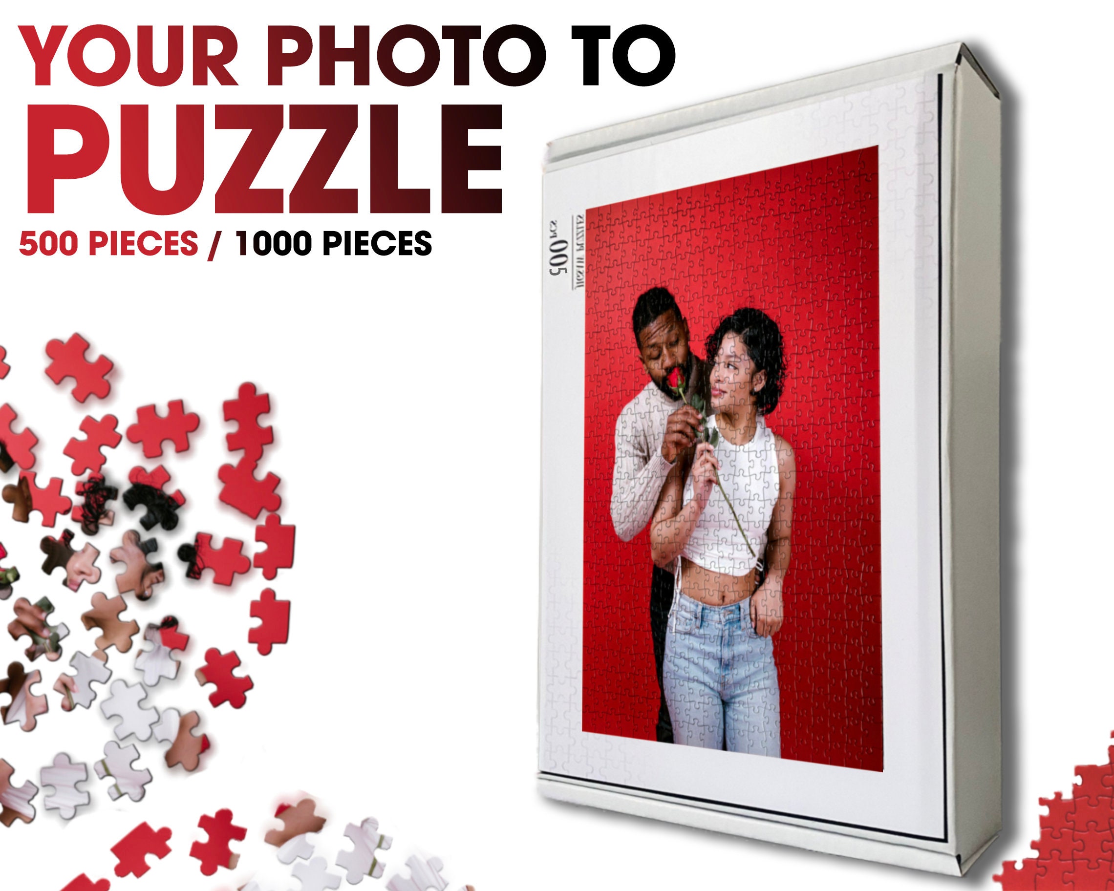 Personalized Photo Puzzle Valentinesday Surprise. Custom | Etsy Australia