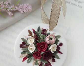 Custom Bridal Bouquet ornament - Custom floral ornament -  weeding Bouquetornament - Keepsake Bride Bouquet.