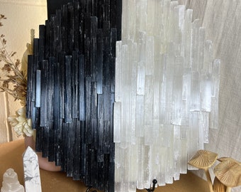 Partial lunar eclipse selenite moon-30cm