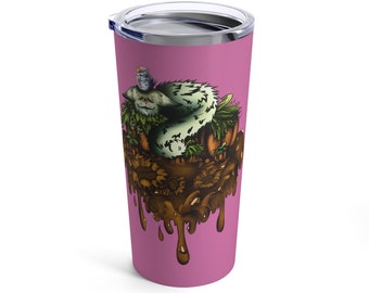 Dark Pink Pumpkin Spice Kitten 20 oz Tumbler