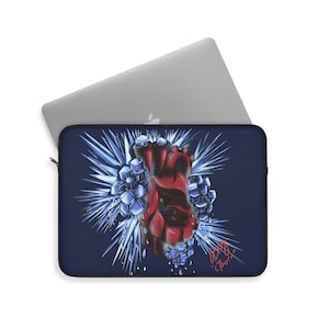 FrozenHeart Laptop Sleeve, Office Gift, Macabre Laptop Sleeve, Goth Tech, Grunge Tech, Macabre Tech Gift