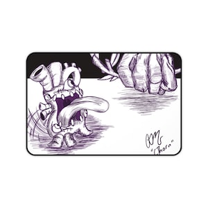 Feyedo Fetch Goth Desk Mat for Home Office, Macabre Decor, Goth Decor, Grunge Decor, Macabre Desk Mat, Grunge Desk Mat