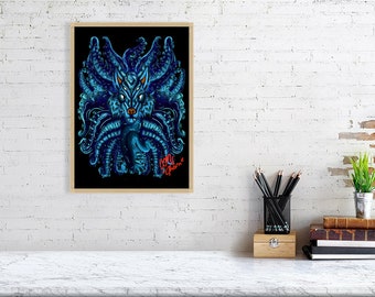 Blue Wolf Tulu Giclée Print