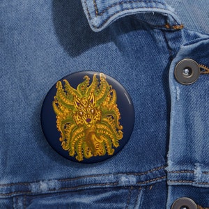 Botão Pin Tulu do Lobo Dourado