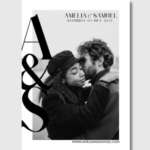 Modern Minimalist Wedding Invitation Template | Wedding Invitation with Photo | Instant Download | Canva Template image 5