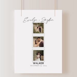 Guest Book For Wedding With Picture | Photo Wedding Guest Board Sign | Rustic Wedding Guest Book Alternative | Guest Board Template