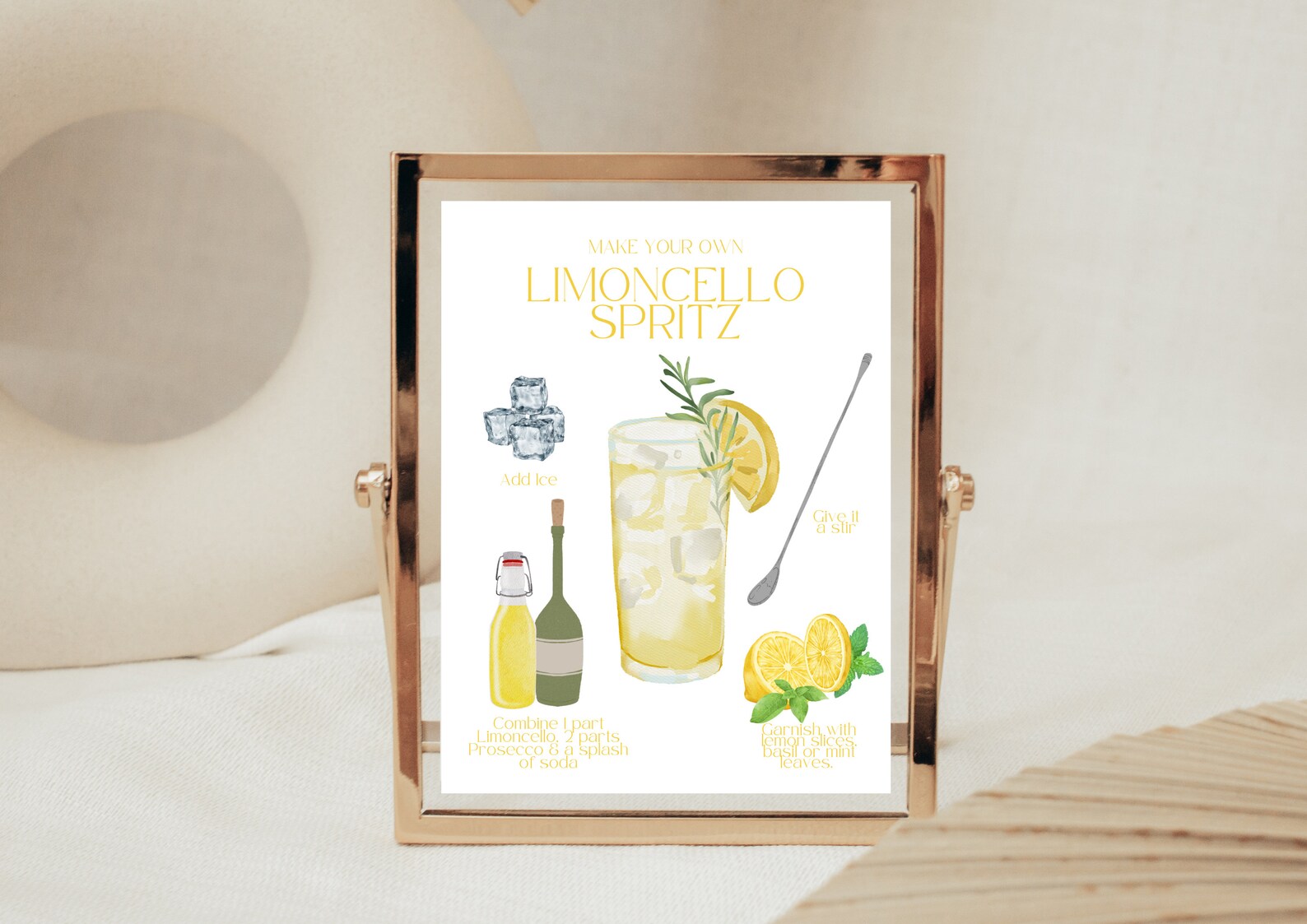Limoncello Sign Limoncello Spritz Bar Sign | Make Your Own Cocktail | Limoncello Spritz ...