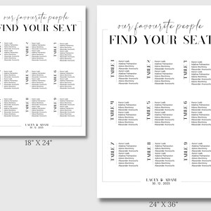Modern Seating Chart Template Minimalist Wedding Seating Plan Guest