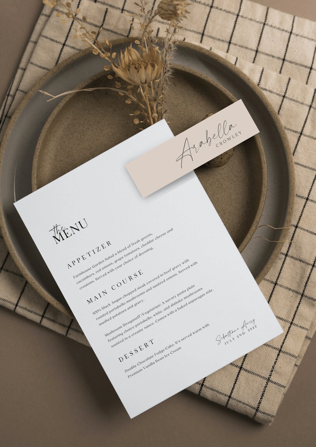 Modern Place Cards Template Wedding Name Cards Escort Cards Editable ...