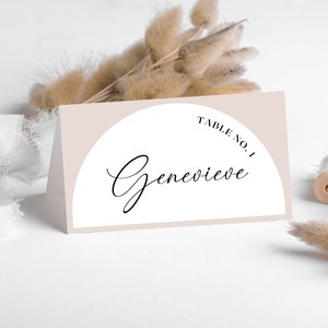 Segnaposto ad arco / Modello segnaposto Boho / Modello segnaposto per matrimonio minimalista ad arco / Download istantaneo