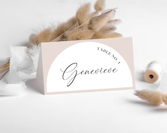 Arch Place Cards | Boho Place Cards Template | Arched Minimalist Wedding Place Card Template | Instant Download