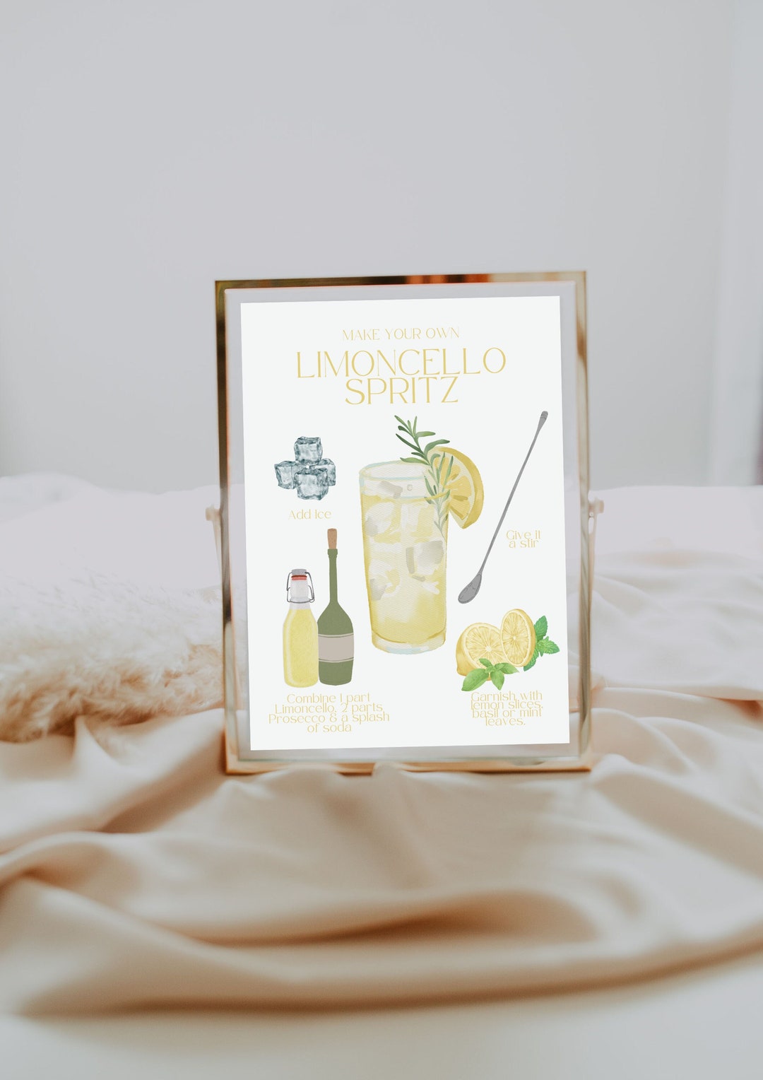 Limoncello Sign Limoncello Spritz Bar Sign | Make Your Own Cocktail | Limoncello Spritz ...