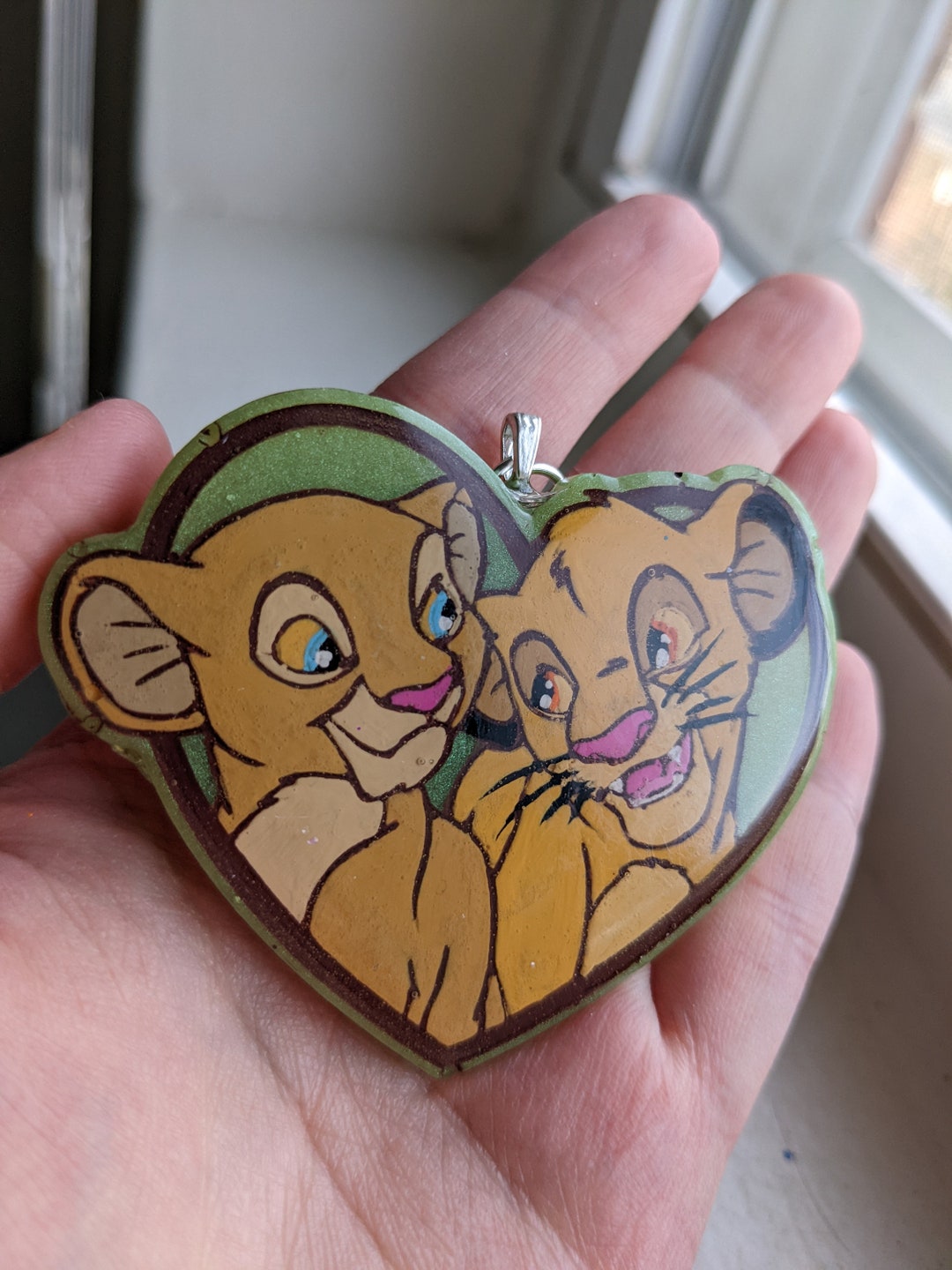 Resin King of Lions Hand Painted Keychain Etsy