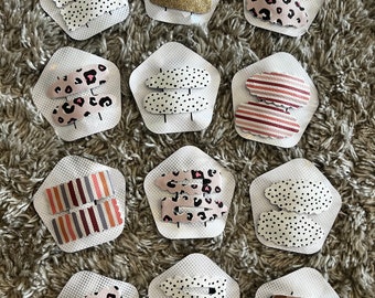 Lindos Snap Clips / Barrettes / Cheetah Print / Cuero Vegano / Barrettes y Clips / Accesorio para el Cabello / Lunares / Rayas / Snap Clips