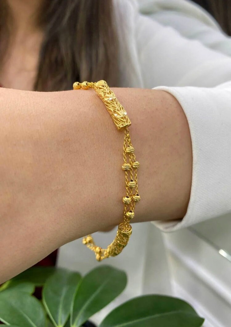 22k Gold Bracelets Etsy Australia
