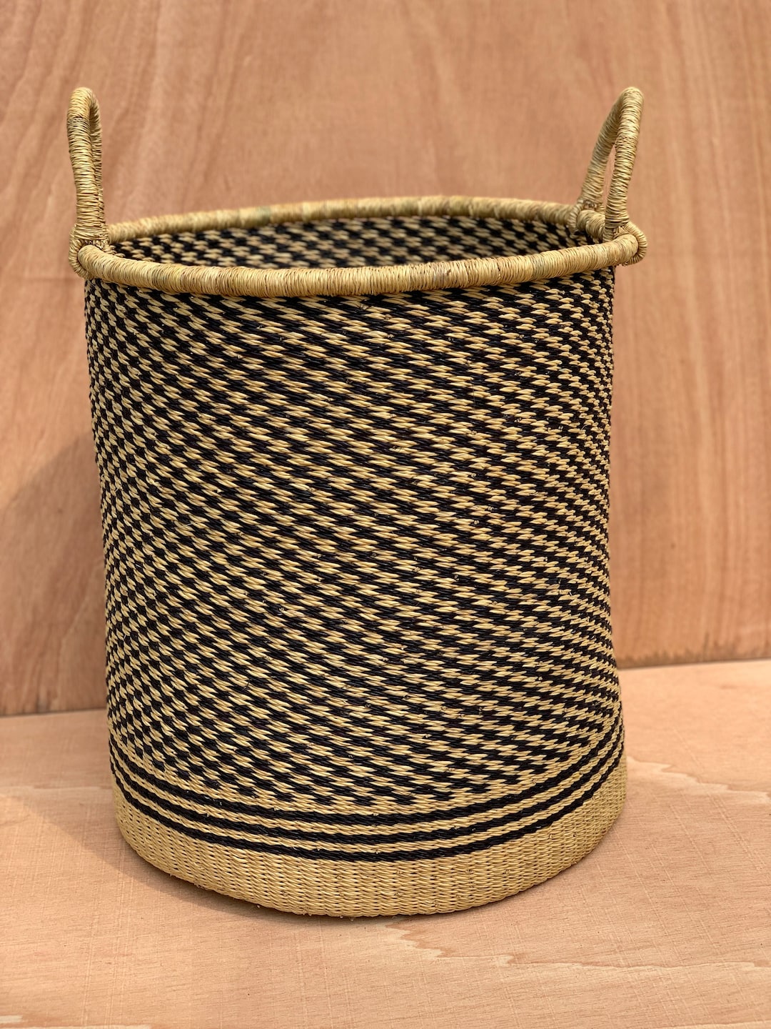 Tall Handwoven Floor Basket for Storage Laundry Blankets Etsy