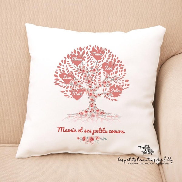 Coussin "Arbre de Vie" mamie - Cadeau fête des grands-mères