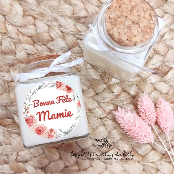 Mini-bougie personnalisée mamie - Cadeau fête des grands-mères