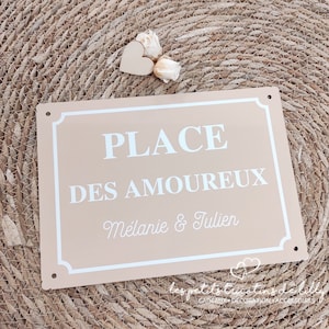 Placa de calle personalizable - Regalo de San Valentín
