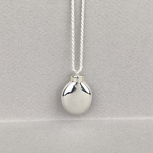 &#39;Nitro Pille&#39; Anhänger Halskette, poliertes massives Sterling Silber, wasserdichte Pillbox, leichter medizinischer Schmuck