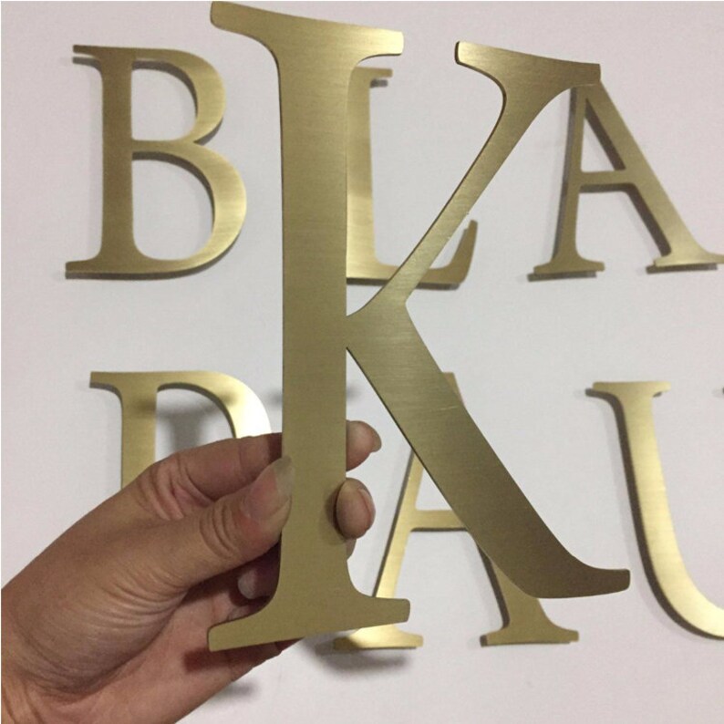 Wall Letters Metal Letters Acrylic 3d Letters Gold Store Etsy