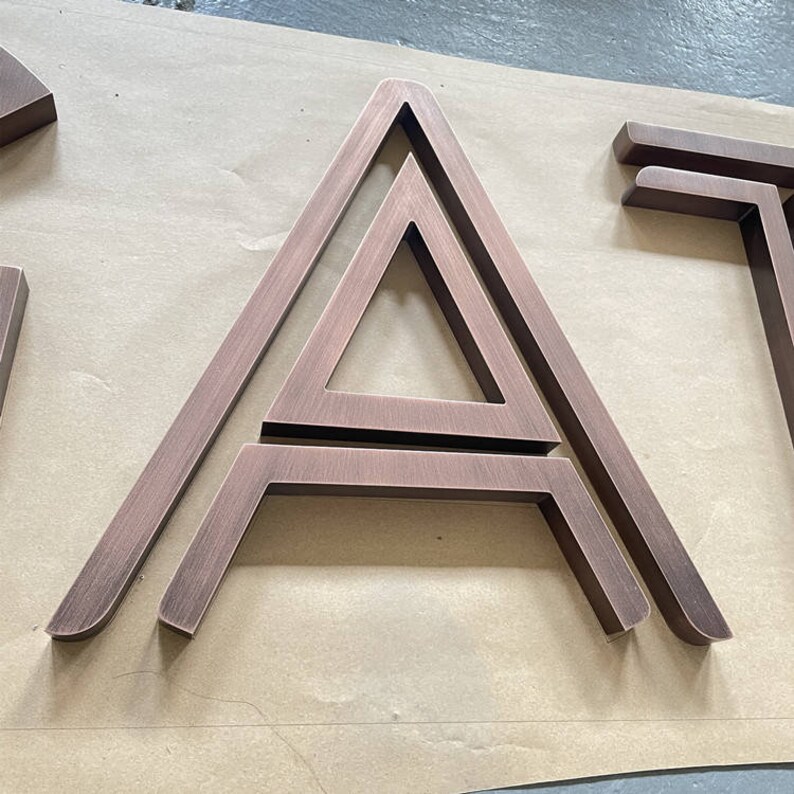 Wall Letters Metal Letters Acrylic 3d Letters Gold Store Etsy