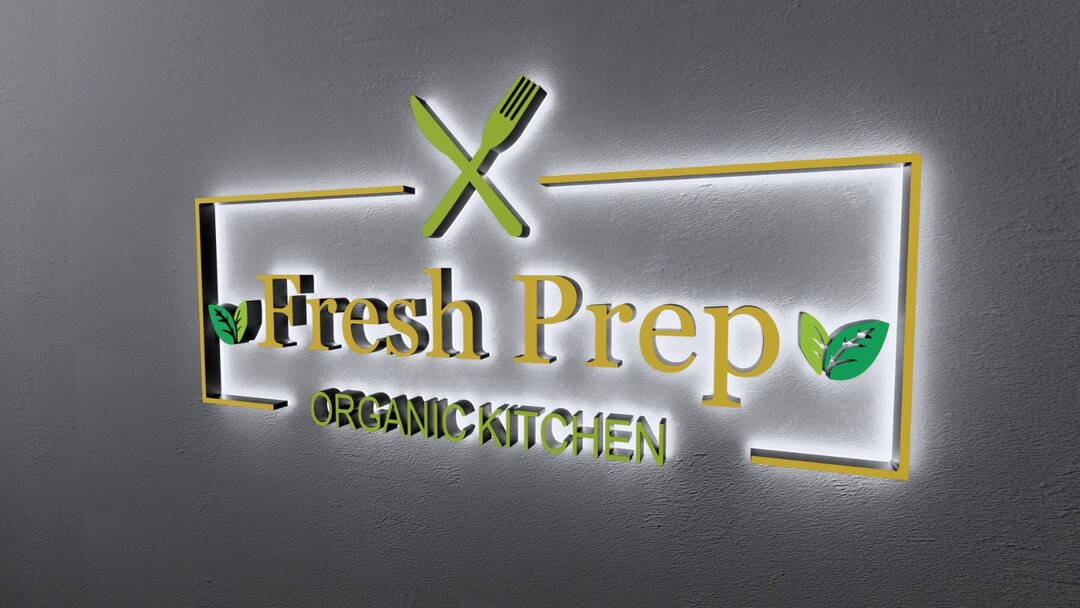 Custom Dual Illuminated Business Sign for Fresh Prep 1 Year Etsy