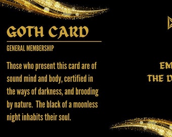 Goth Card