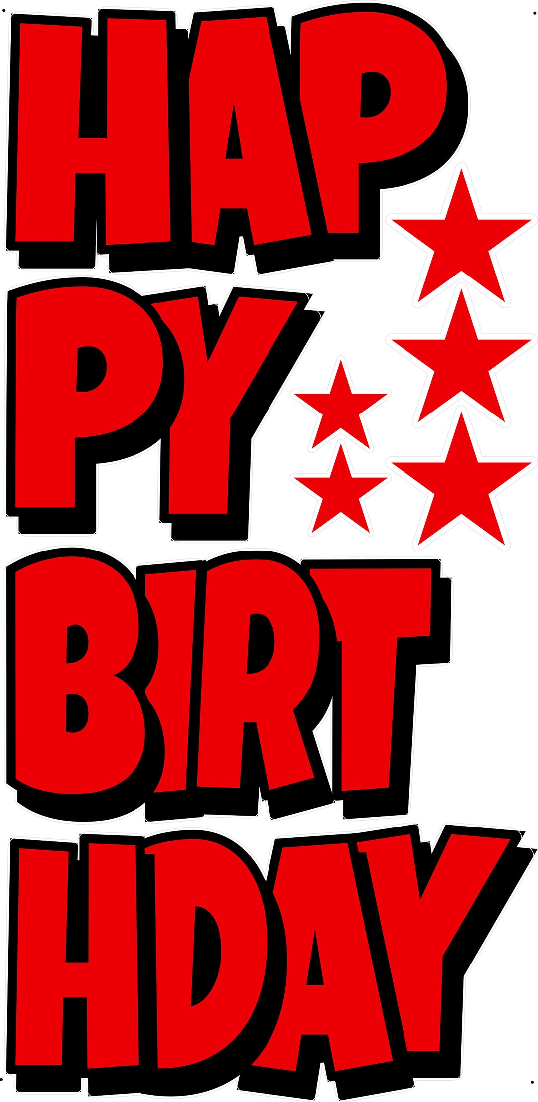 Happy Birthday Yard Cards Etsy