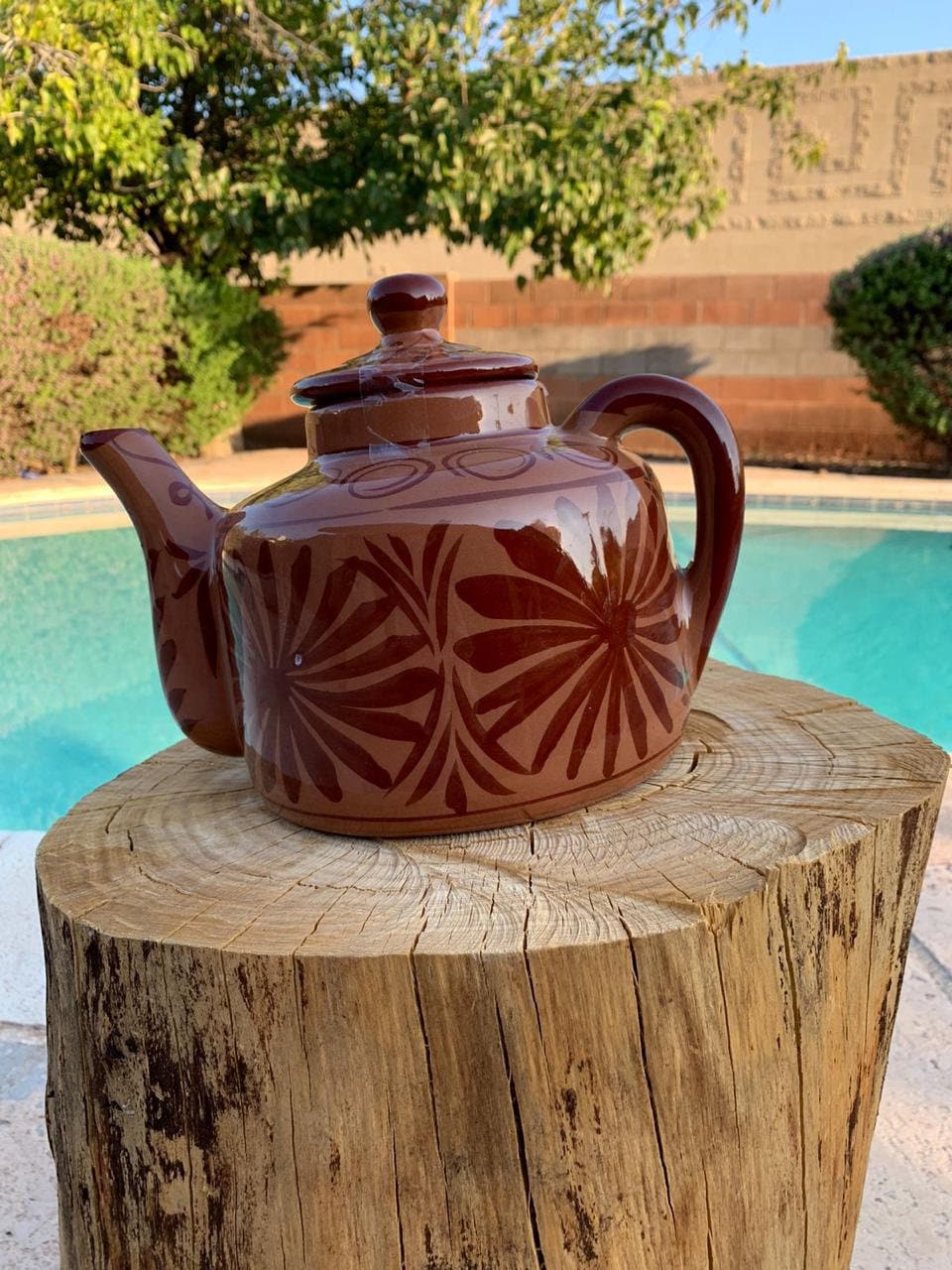 Small Brown Ceramic Hand Painted Tea Pot Made in Japan - I Like Mikes Mid  Century Modern