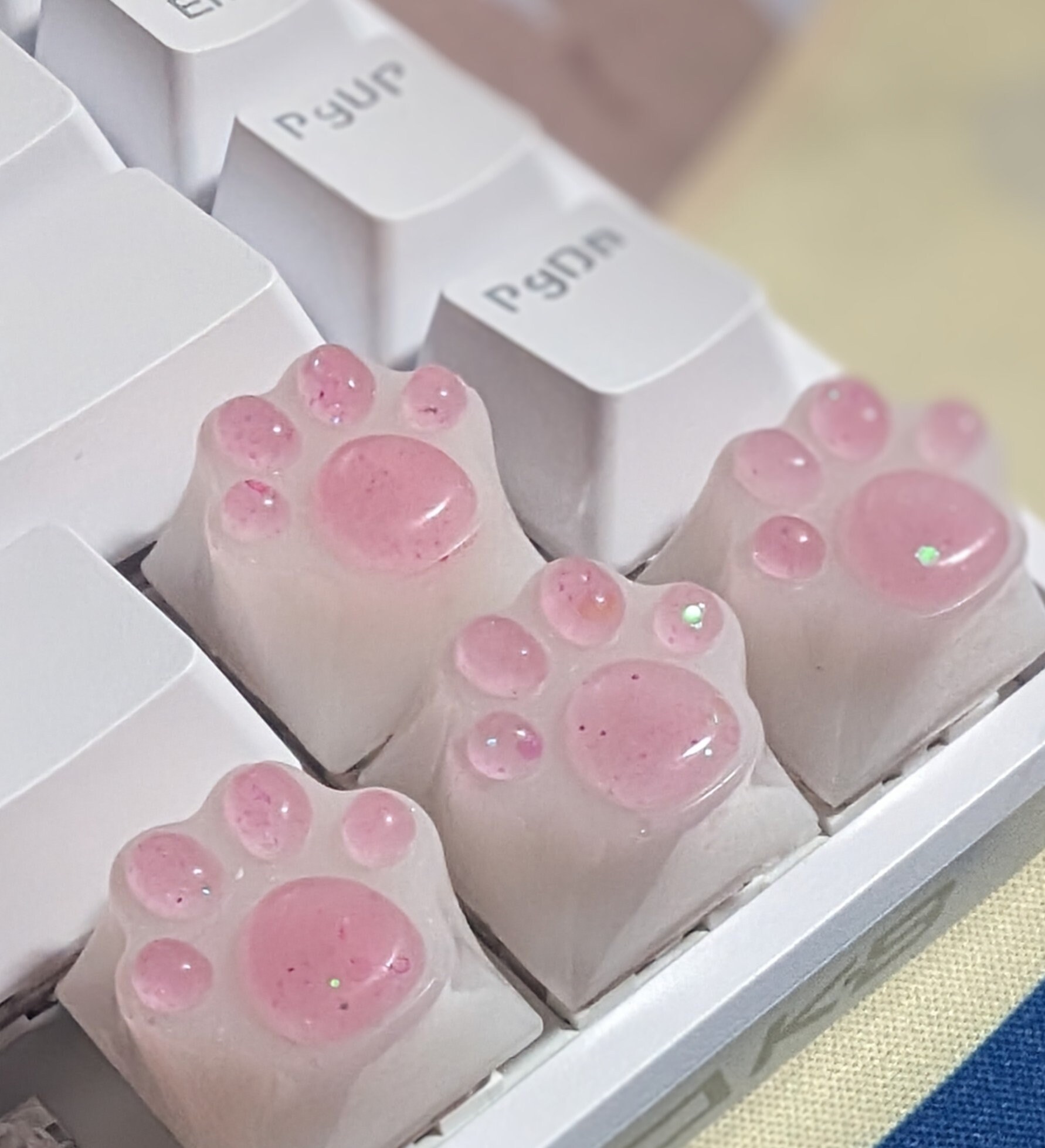 Pink Glitter Keycaps Etsy