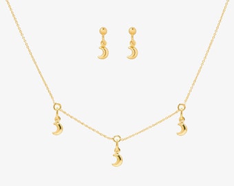 Schmuckset "Tiny Moons" (Gold)