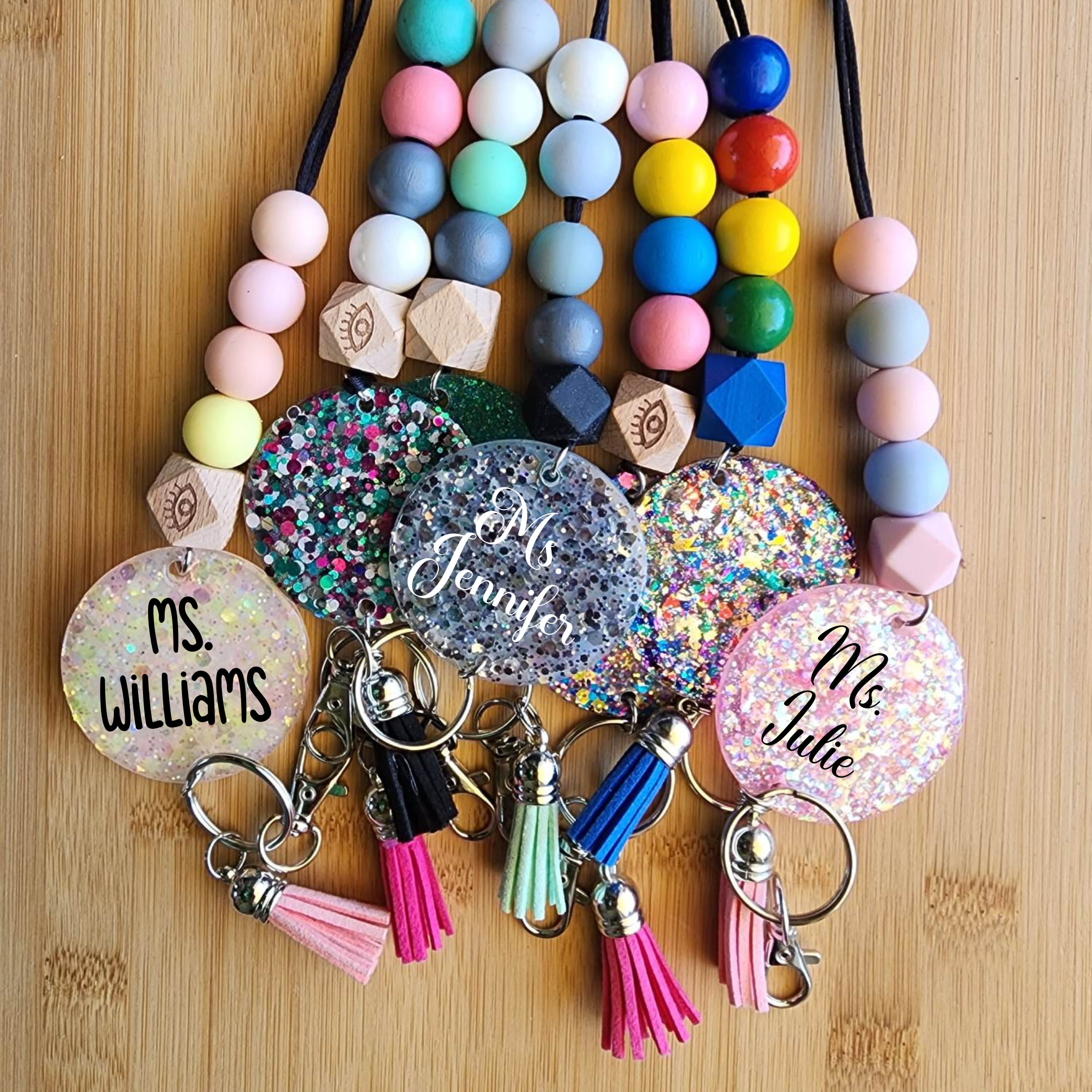 Glitter Name Necklace Etsy