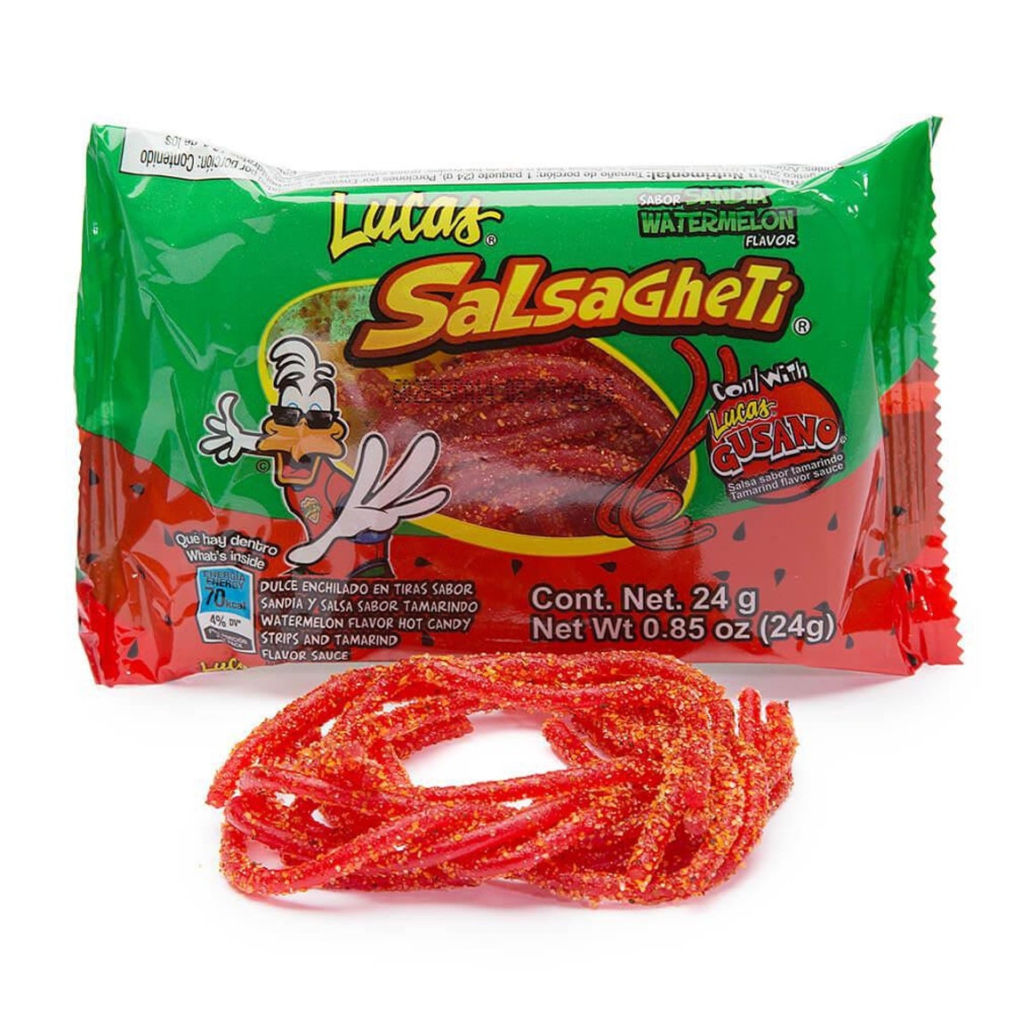 Mexican Candy Lucas Salsagheti Sandia Watermelon Candy Strips Etsy