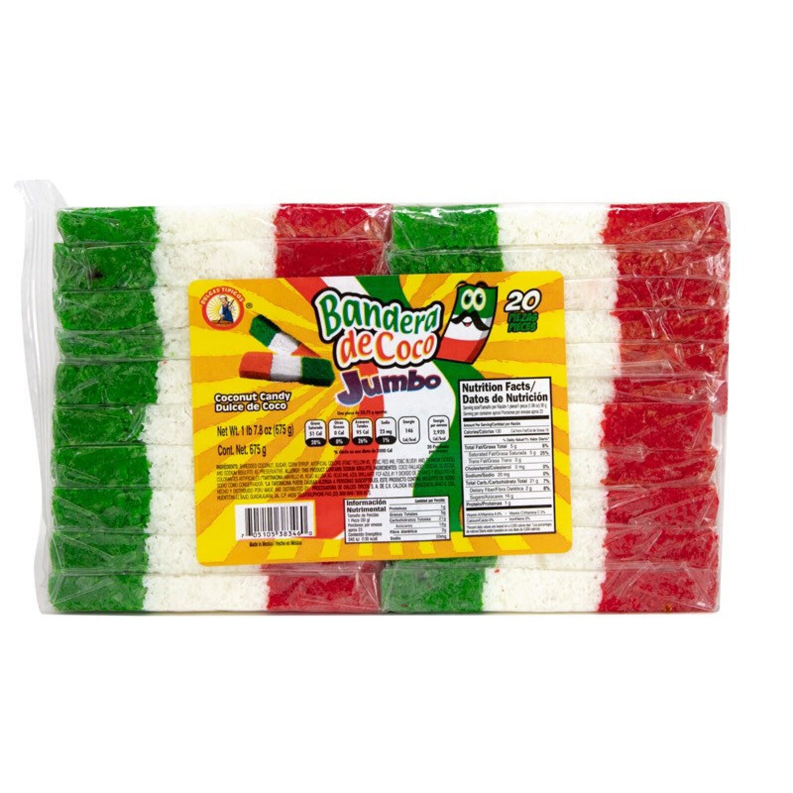 Bandera De Coco Coconut Banderas Jumbo Mexican Candy Etsy