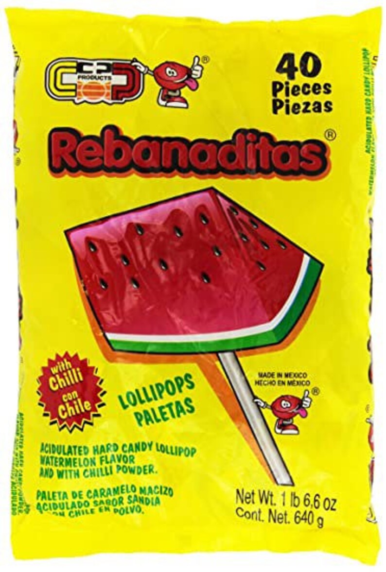 Mexican Candy Rebanaditas Watermelon Chili Lollipops Etsy