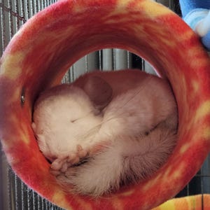 Antipill Fleece Chinchilla Safe Tunnel | 6 Inch Diameter Tube | Solid Pipe